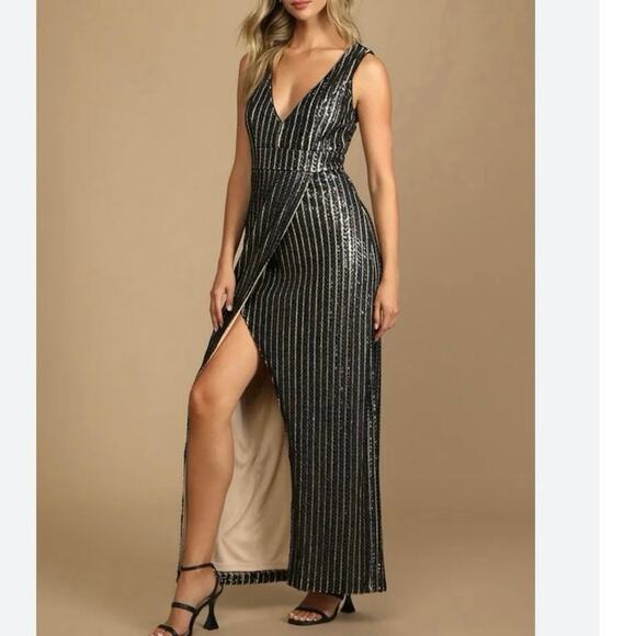 EUC - Lulu's Sequined Maxi Dress - Picture 7 of 7